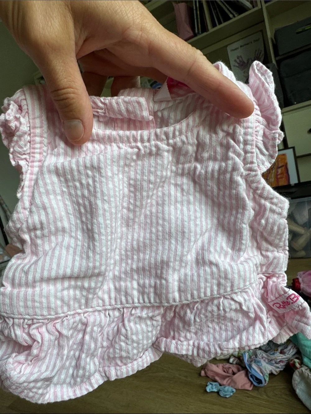 Pink Ruffle Baby Top and Floral Skirt Set - Pink -